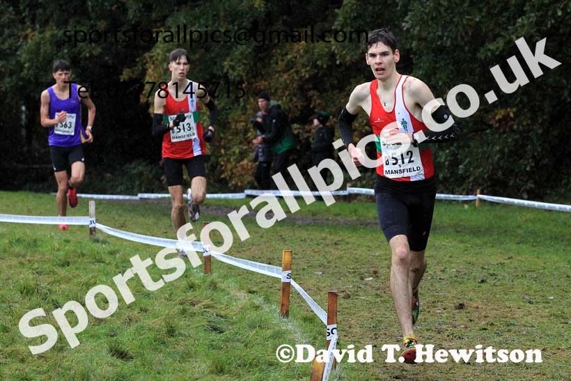 Junior Mens 2023 National Cross Country Relays, Berry Hill Park, Mansfield.  Photo: David T. Hewitson/Sports for All Pics